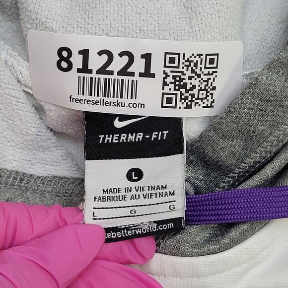 NIKE Therma-Fit Hoodie Large 21x26 Two-Tone Colorblock - Picture 7 of 16